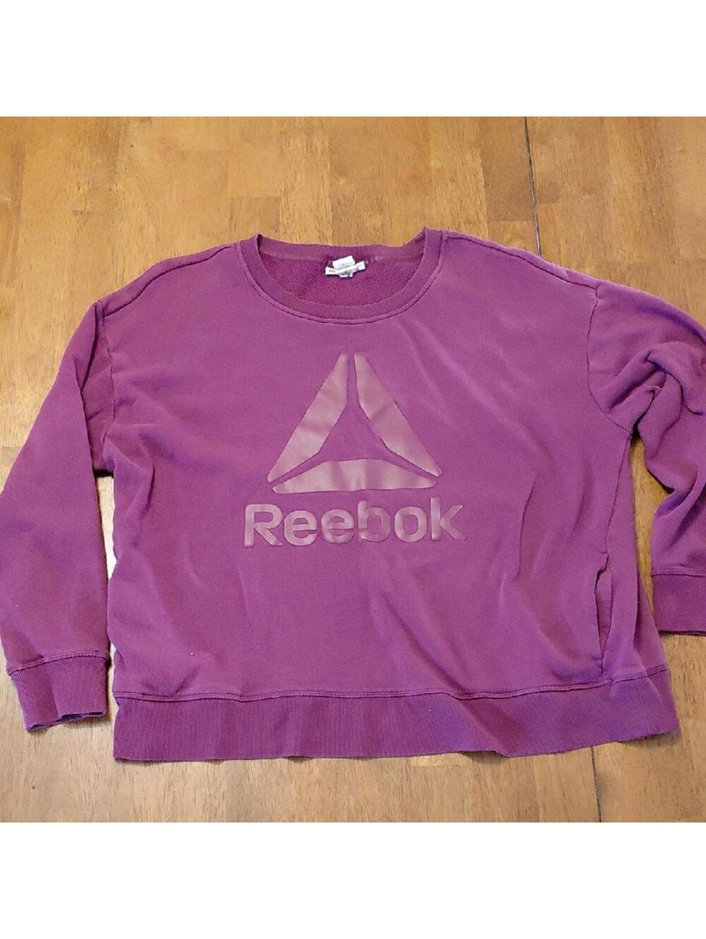 Reebok Women's Plum Logo Crewneck Sweatshirt logo